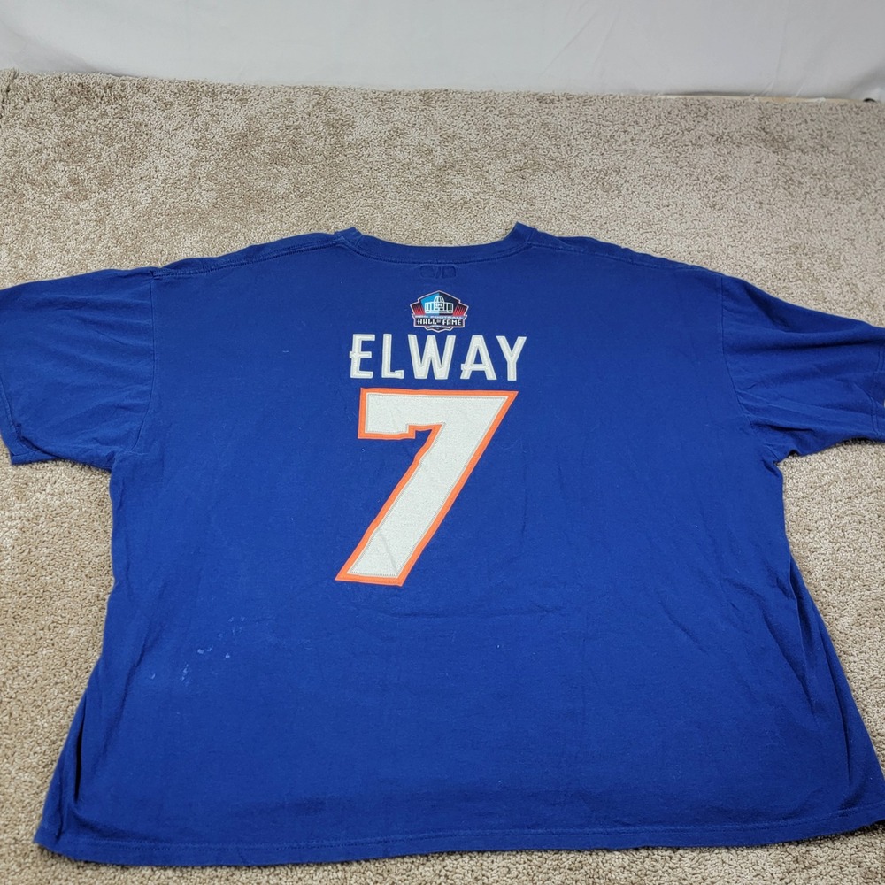 NFL Team Apparel Denver Broncos John Elway Hall of Fame Blue T-Shirt 3XL - Picture 5 of 6
